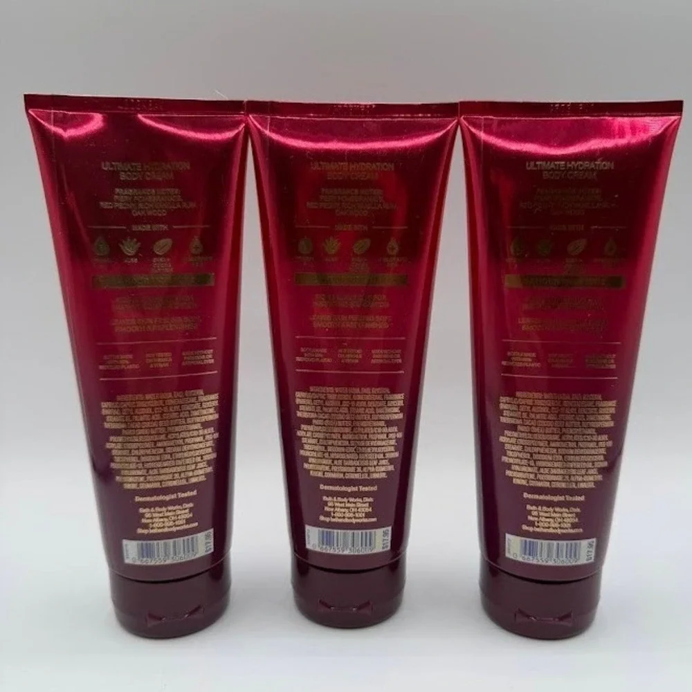 Bath & Body Works Forever Red Ultimate Hydration Body Cream Set of 3 8oz New